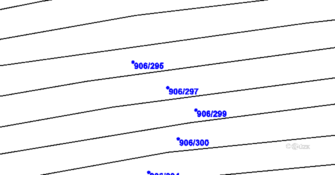 Parcela st. 906/297 v KÚ Prštice, Katastrální mapa