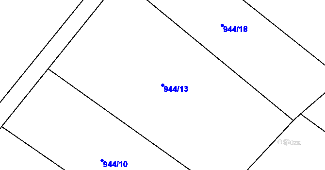 Parcela st. 944/13 v KÚ Prštice, Katastrální mapa