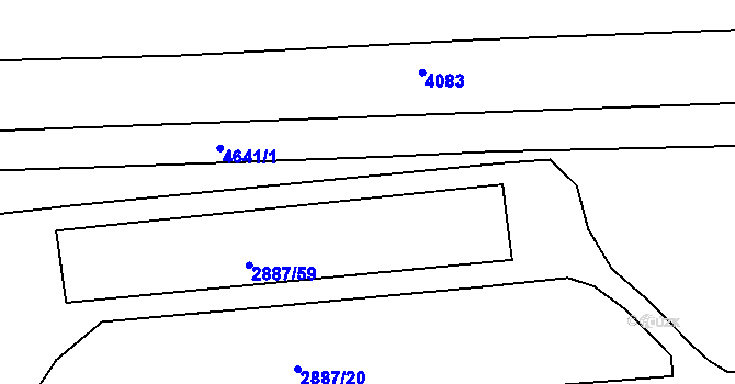 Parcela st. 2887/40 v KÚ Moravské Prusy, Katastrální mapa