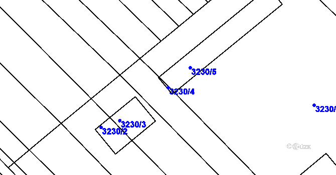 Parcela st. 3230/4 v KÚ Prušánky, Katastrální mapa