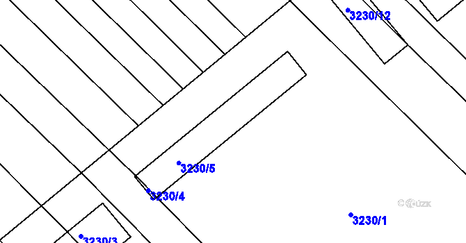 Parcela st. 3230/8 v KÚ Prušánky, Katastrální mapa
