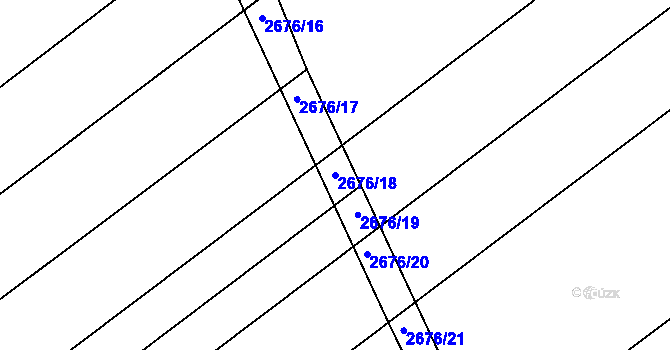 Parcela st. 2676/18 v KÚ Prušánky, Katastrální mapa