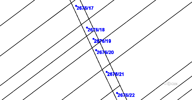 Parcela st. 2676/20 v KÚ Prušánky, Katastrální mapa