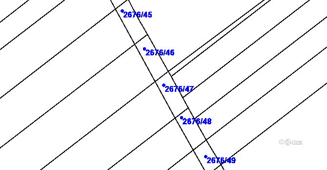Parcela st. 2676/47 v KÚ Prušánky, Katastrální mapa