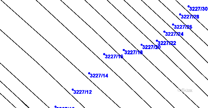 Parcela st. 3227/16 v KÚ Prušánky, Katastrální mapa