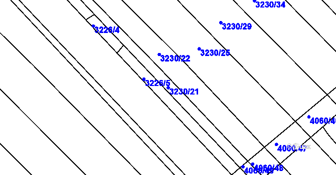 Parcela st. 3230/21 v KÚ Prušánky, Katastrální mapa
