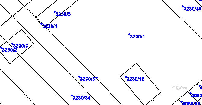 Parcela st. 3230/27 v KÚ Prušánky, Katastrální mapa
