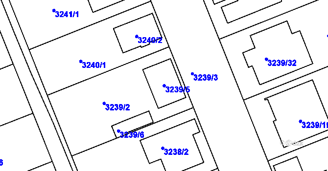 Parcela st. 3239/5 v KÚ Prušánky, Katastrální mapa