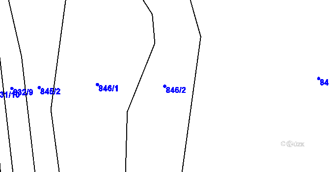 Parcela st. 846/2 v KÚ Pržno, Katastrální mapa