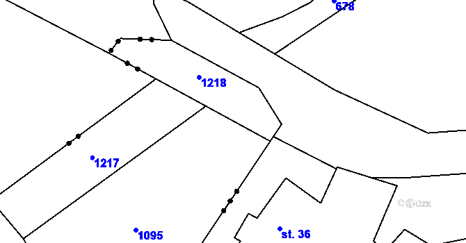Parcela st. 805 v KÚ Přáslavice, Katastrální mapa