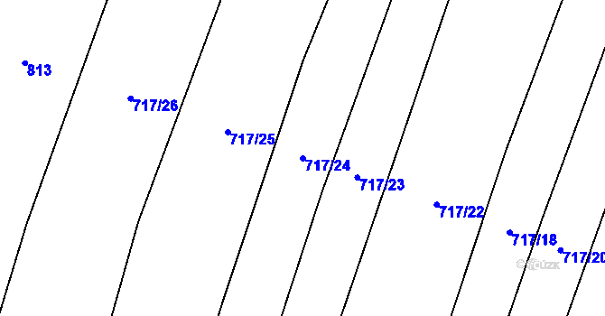 Parcela st. 717/24 v KÚ Přeborov, Katastrální mapa