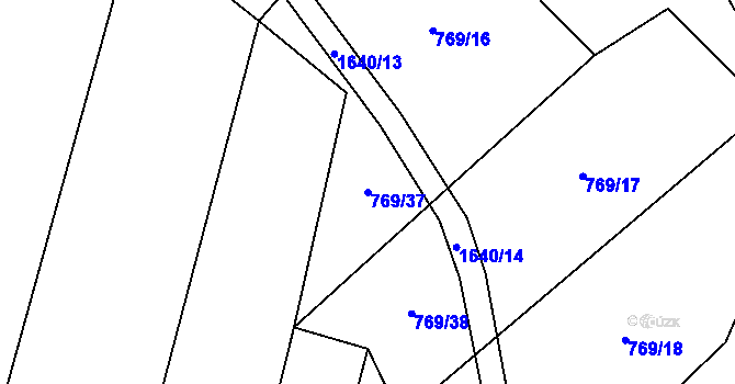 Parcela st. 769/37 v KÚ Přeborov, Katastrální mapa