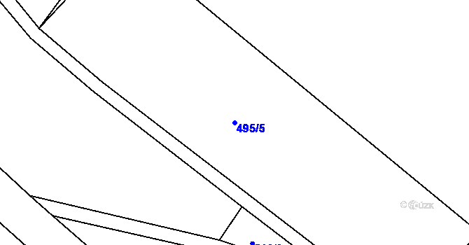 Parcela st. 495/5 v KÚ Rolava, Katastrální mapa