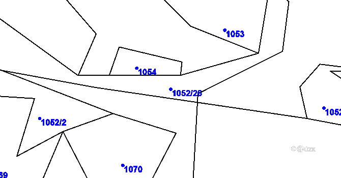 Parcela st. 1052/26 v KÚ Přeckov, Katastrální mapa