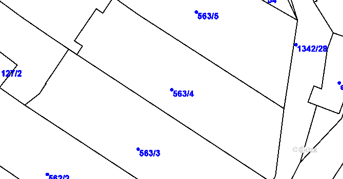 Parcela st. 563/4 v KÚ Přečkovice, Katastrální mapa