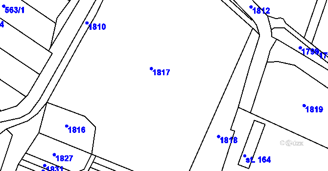 Parcela st. 571/1 v KÚ Přečkovice, Katastrální mapa