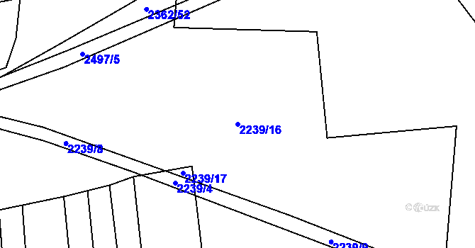 Parcela st. 2239/16 v KÚ Předín, Katastrální mapa