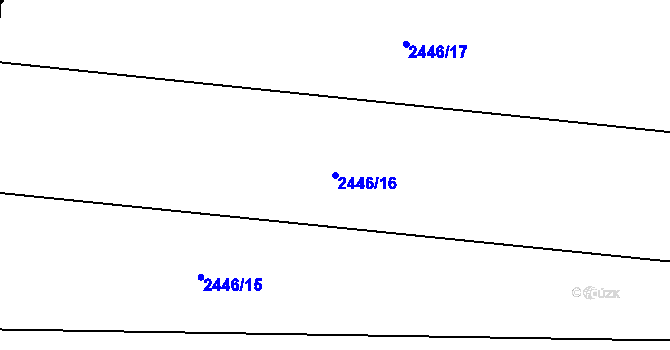 Parcela st. 2446/16 v KÚ Předín, Katastrální mapa