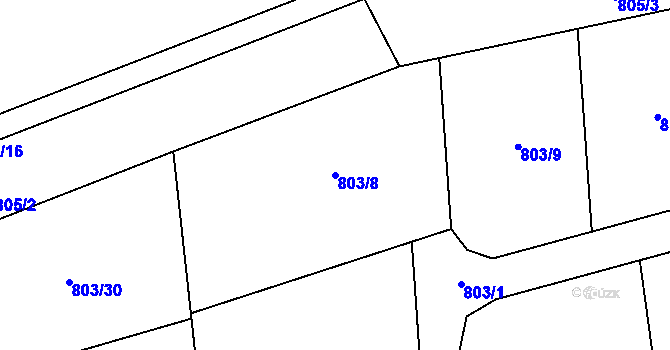 Parcela st. 803/8 v KÚ Předměřice nad Jizerou, Katastrální mapa