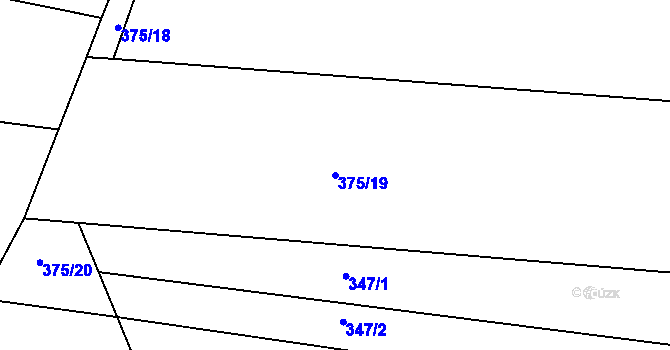 Parcela st. 375/19 v KÚ Předměřice nad Labem, Katastrální mapa