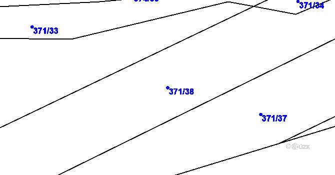 Parcela st. 371/38 v KÚ Přední Lhota u Poděbrad, Katastrální mapa
