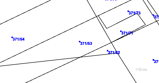 Parcela st. 371/53 v KÚ Přední Lhota u Poděbrad, Katastrální mapa