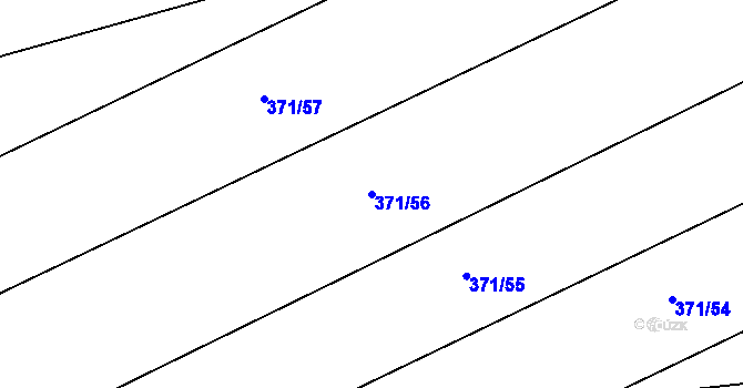 Parcela st. 371/56 v KÚ Přední Lhota u Poděbrad, Katastrální mapa