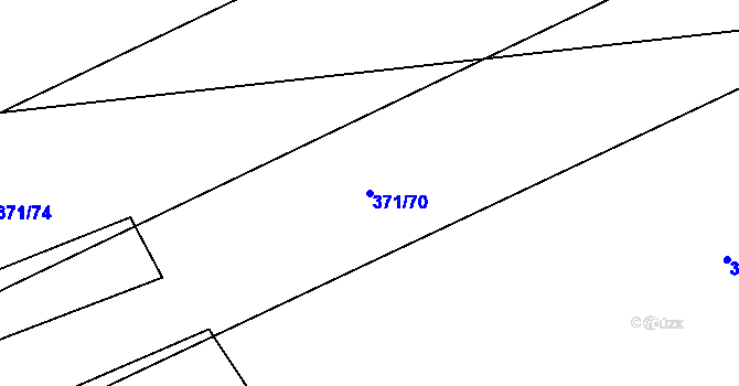 Parcela st. 371/70 v KÚ Přední Lhota u Poděbrad, Katastrální mapa