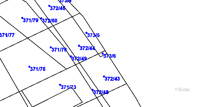 Parcela st. 373/6 v KÚ Přední Lhota u Poděbrad, Katastrální mapa