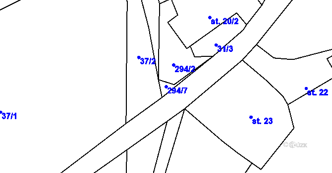 Parcela st. 294/7 v KÚ Makov u Předslavi, Katastrální mapa