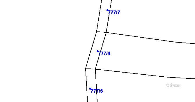 Parcela st. 777/4 v KÚ Předslav, Katastrální mapa