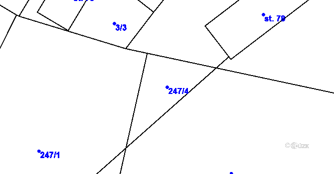 Parcela st. 247/4 v KÚ Předslavice, Katastrální mapa