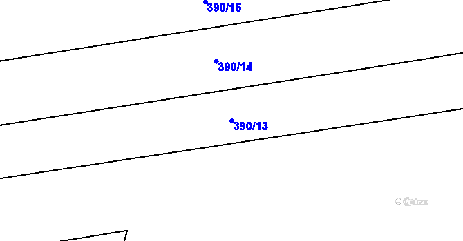 Parcela st. 390/13 v KÚ Předslavice, Katastrální mapa