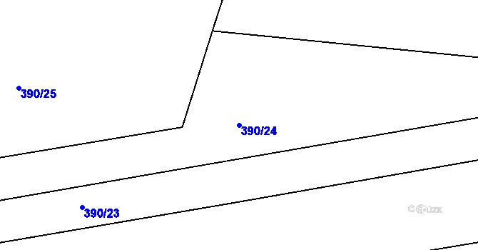 Parcela st. 390/24 v KÚ Předslavice, Katastrální mapa