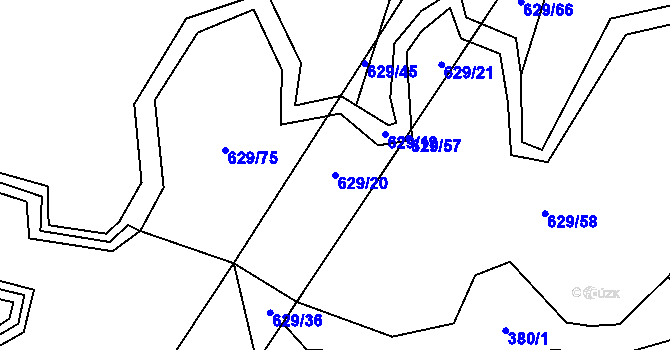 Parcela st. 629/20 v KÚ Kvasejovice u Soběslavi, Katastrální mapa