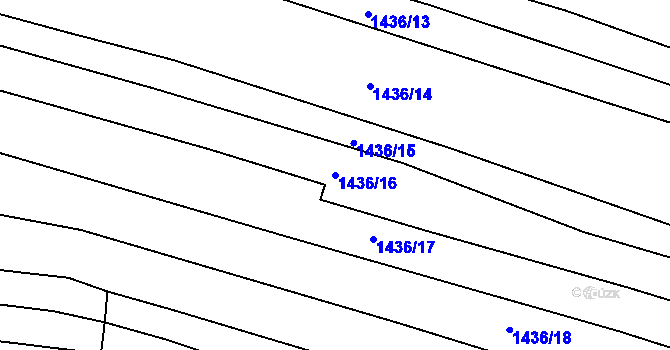 Parcela st. 1436/16 v KÚ Přehýšov, Katastrální mapa