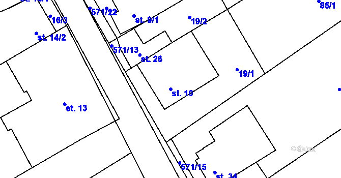 Parcela st. 10 v KÚ Štarnov u Přemyslovic, Katastrální mapa