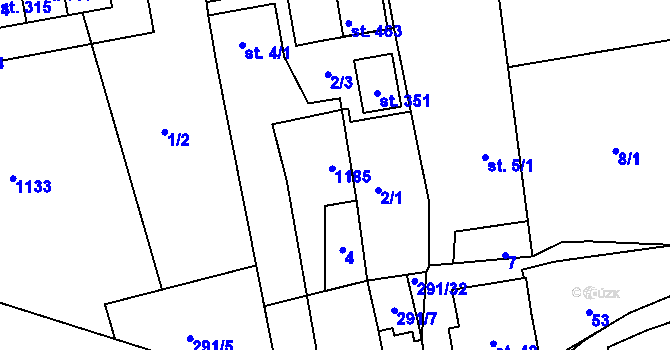 Parcela st. 4/2 v KÚ Přepeře u Turnova, Katastrální mapa