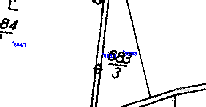 Parcela st. 683/4 v KÚ Přepychy u Opočna, Katastrální mapa