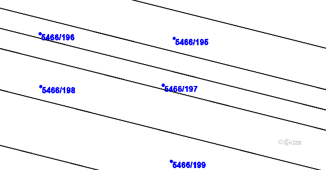 Parcela st. 5466/197 v KÚ Přerov, Katastrální mapa