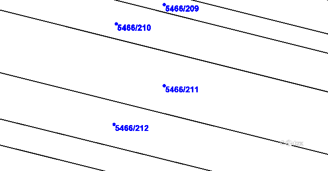 Parcela st. 5466/211 v KÚ Přerov, Katastrální mapa