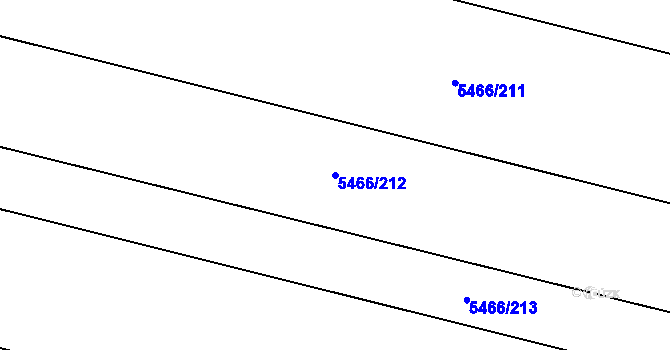 Parcela st. 5466/212 v KÚ Přerov, Katastrální mapa