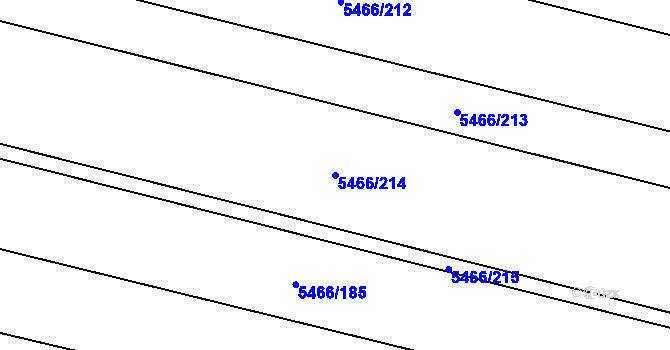 Parcela st. 5466/214 v KÚ Přerov, Katastrální mapa