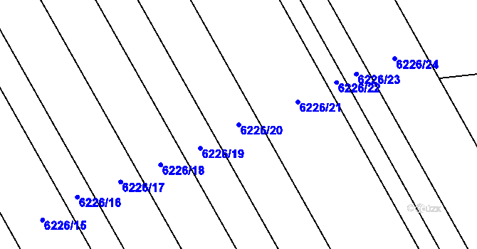 Parcela st. 6226/20 v KÚ Přerov, Katastrální mapa