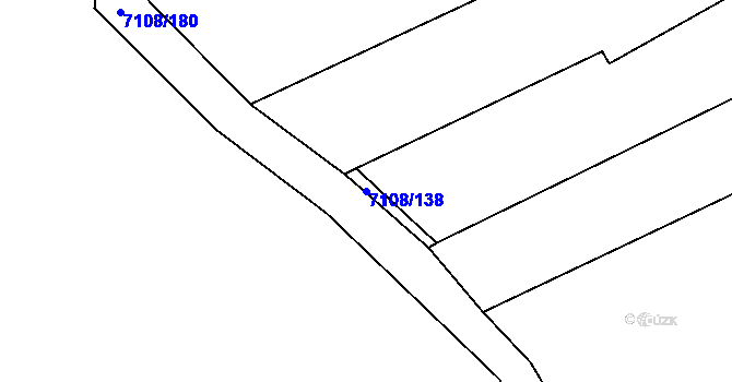 Parcela st. 7108/138 v KÚ Přerov, Katastrální mapa
