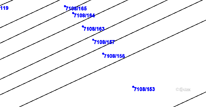 Parcela st. 7108/156 v KÚ Přerov, Katastrální mapa