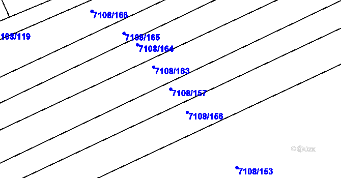 Parcela st. 7108/157 v KÚ Přerov, Katastrální mapa