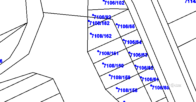 Parcela st. 7108/161 v KÚ Přerov, Katastrální mapa