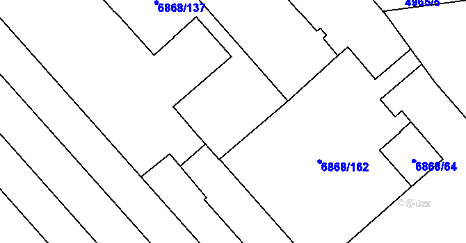 Parcela st. 942/2 v KÚ Přerov, Katastrální mapa