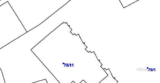 Parcela st. 75/29 v KÚ Přerov, Katastrální mapa